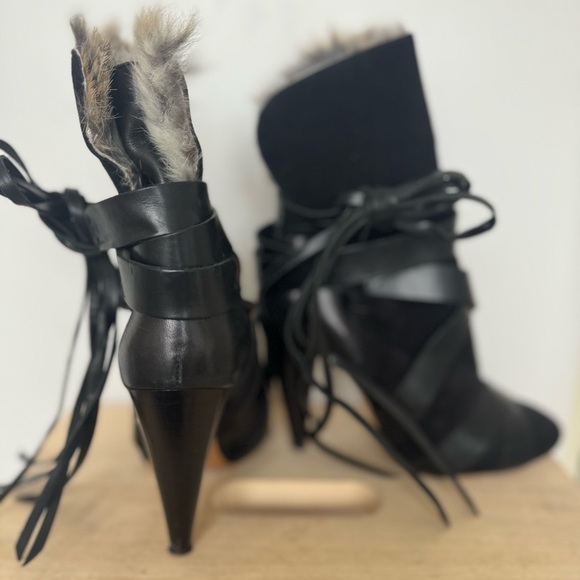Isabel Marant Neta Rabbit Fur Ankle Booties - Picture 4 of 4